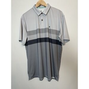 Jetty Men's‎ Bunker Golf Polo Grey Size X-Large XL Grey White